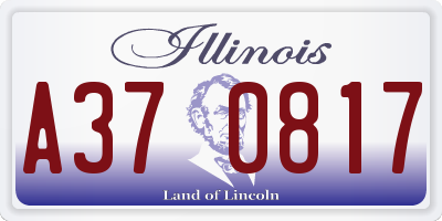 IL license plate A370817