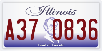IL license plate A370836
