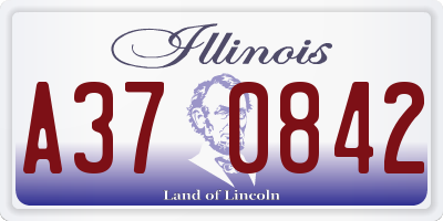 IL license plate A370842