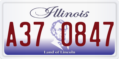 IL license plate A370847