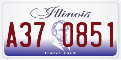 IL license plate A370851