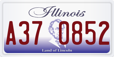 IL license plate A370852