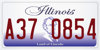 IL license plate A370854
