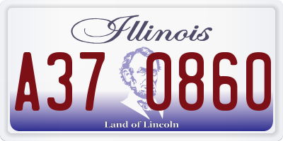 IL license plate A370860