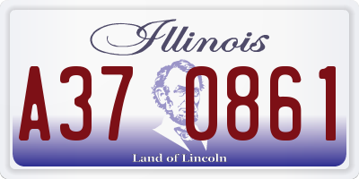 IL license plate A370861