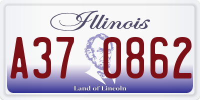IL license plate A370862