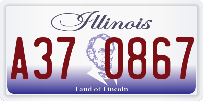 IL license plate A370867