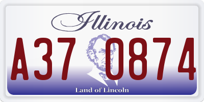 IL license plate A370874