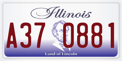 IL license plate A370881