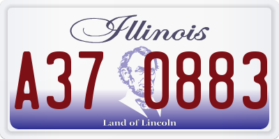 IL license plate A370883