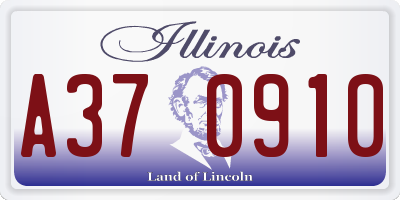 IL license plate A370910