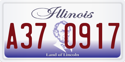 IL license plate A370917