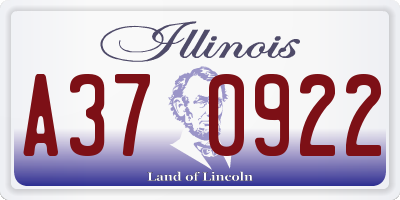 IL license plate A370922