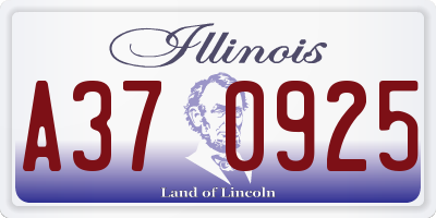 IL license plate A370925