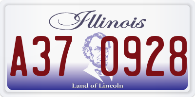 IL license plate A370928