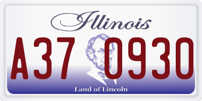 IL license plate A370930
