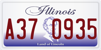 IL license plate A370935