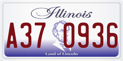 IL license plate A370936