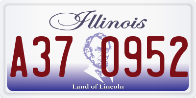 IL license plate A370952