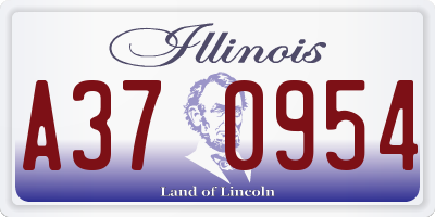 IL license plate A370954