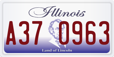 IL license plate A370963