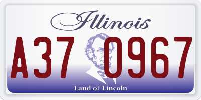 IL license plate A370967