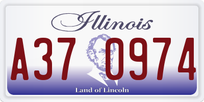 IL license plate A370974