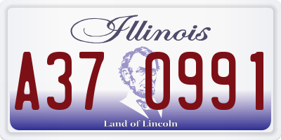 IL license plate A370991
