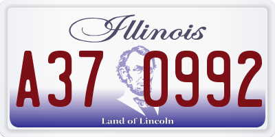 IL license plate A370992