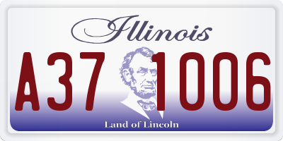 IL license plate A371006