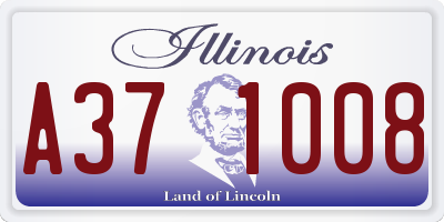 IL license plate A371008