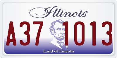 IL license plate A371013