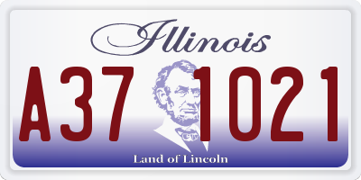 IL license plate A371021