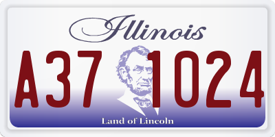 IL license plate A371024