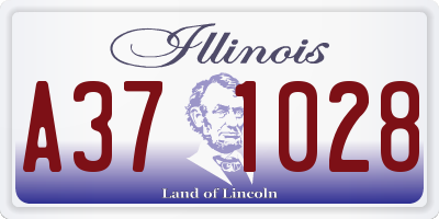 IL license plate A371028