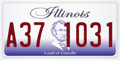 IL license plate A371031