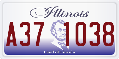 IL license plate A371038