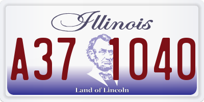 IL license plate A371040