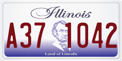 IL license plate A371042
