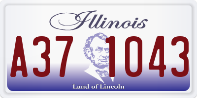 IL license plate A371043