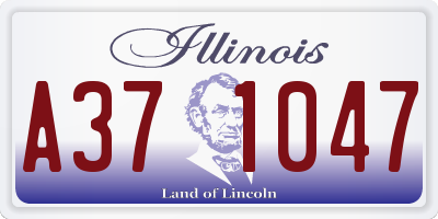 IL license plate A371047