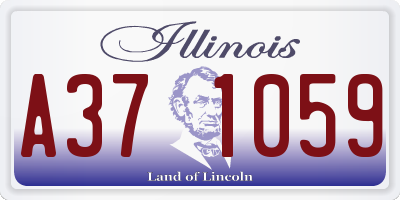 IL license plate A371059