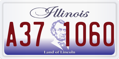 IL license plate A371060