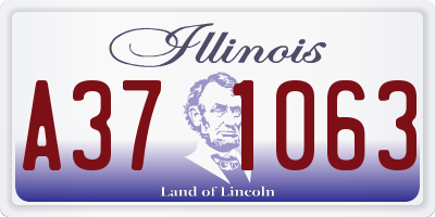 IL license plate A371063
