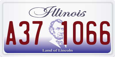 IL license plate A371066