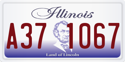 IL license plate A371067