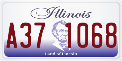 IL license plate A371068