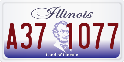IL license plate A371077