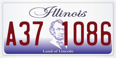 IL license plate A371086