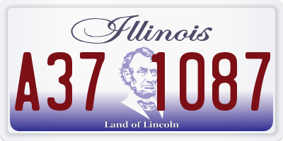IL license plate A371087